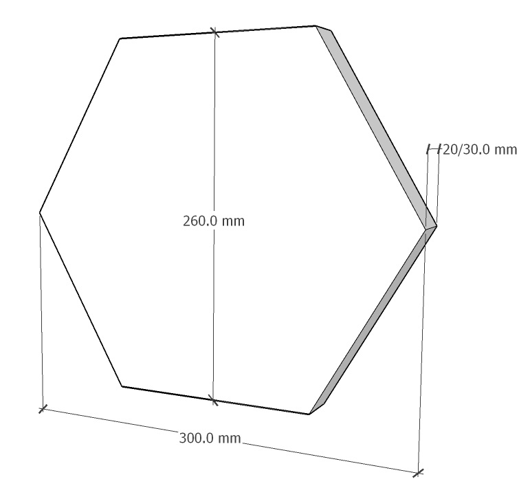 Hex-300mm